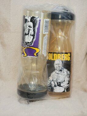 NEW Vintage 1998 WCW NWO Sting & Goldberg Wrestling Water Bottles Souvenirs MINT